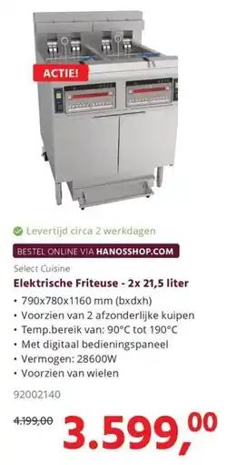 Hanos Select Cuisine Elektrische Friteuse aanbieding