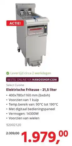 Hanos Select Cuisine Elektrische Friteuse aanbieding