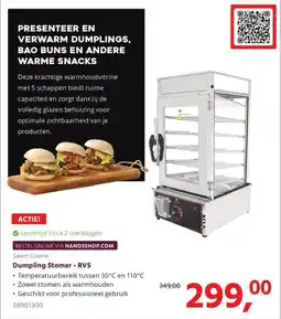 Hanos Select Cuisine Dumpling Stomer RVS aanbieding