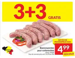 Intermarché Boerenworsten puur varkensvlees aanbieding