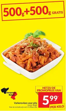 Intermarché Varkensvlees voor Pita aanbieding
