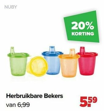 Baby-Dump Herbruikbare bekers aanbieding