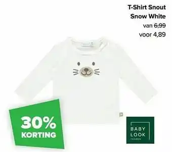 Baby-Dump T-shirt snout snow white aanbieding