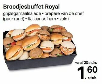 Buurtslagers Broodjesbuffet royal aanbieding