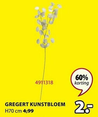 Jysk Gregert kunstbloem aanbieding