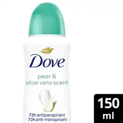 Albert Heijn Dove Pear & aloe vera deodorant spray aanbieding
