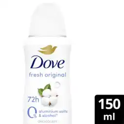 Albert Heijn Dove Original 0% deodorant spray aanbieding
