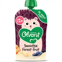Albert Heijn Olvarit Knijpfruit smoothie bosvruchten 12m+ aanbieding