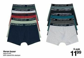Zeeman Heren boxer aanbieding