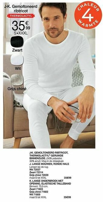 Damart Lange mouwen ronde hals aanbieding