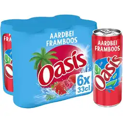 Albert Heijn Oasis Aardbei framboos 6-pack aanbieding