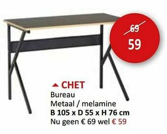 Weba Chet bureau aanbieding