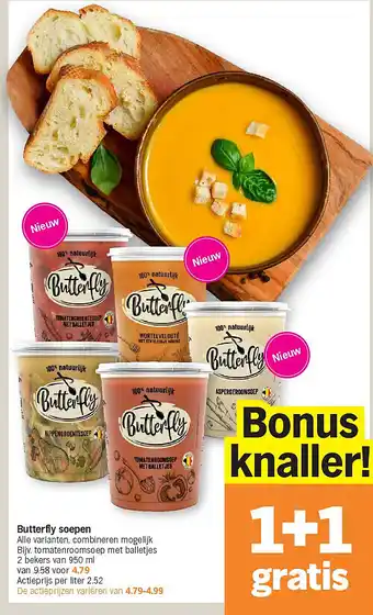 Albert Heijn Butterfly soepen aanbieding