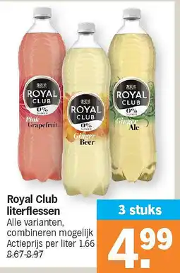 Albert Heijn Royal Club literflessen aanbieding