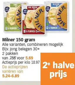 Albert Heijn Milner 150 gram aanbieding