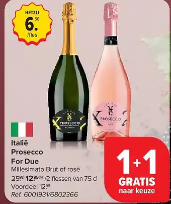 Italië Prosecco For Due