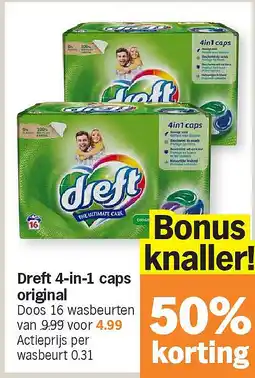 Albert Heijn Dreft 4-in-1 caps original aanbieding