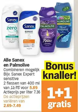 Albert Heijn Alle Sanex en Palmolive aanbieding