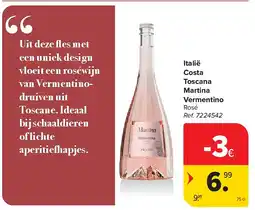 Carrefour Italië Costa Toscana Martina Vermentino aanbieding