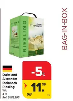 Carrefour Duitsland Alexander Steinbach Riesling aanbieding