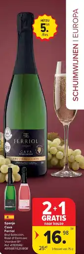 Carrefour Spanje Cava Ferriol aanbieding