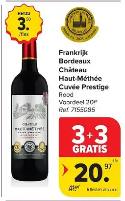 Carrefour Frankrijk Bordeaux Château Haut-Méthée Cuvée Prestige aanbieding