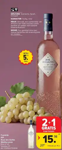 Carrefour Frankrijk IGP Rosé des Golfes Méditerranée aanbieding