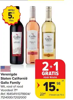 Carrefour Verenigde Staten Californië Gallo Family aanbieding