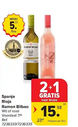 Carrefour Spanje Rioja Ramon Bilbao aanbieding