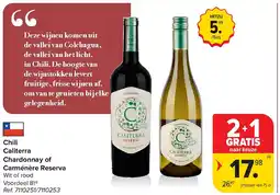 Carrefour Chili Caliterra Chardonnay of Carménère Reserva aanbieding