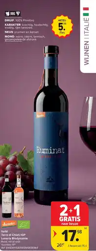Carrefour Italië Terre di Chieti IGP Lunaria Biodynamie aanbieding