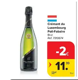 Carrefour Crémant du Luxembourg Poll-Fabaire aanbieding