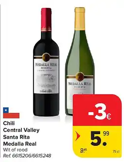 Carrefour Chili Central Valley Santa Rita Medalla Real aanbieding