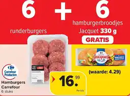 Carrefour Hamburgers Carrefour aanbieding