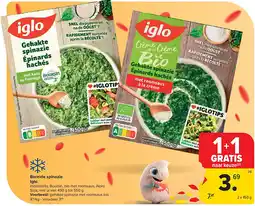 Carrefour Bereide spinazie Iglo aanbieding