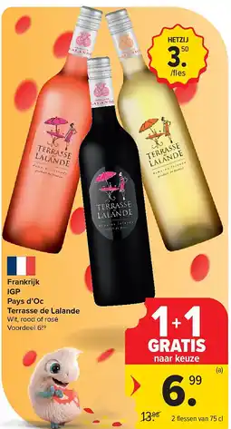 Carrefour Frankrijk IGP Pays d’Oc Terrasse de Laland aanbieding