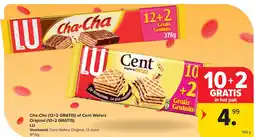 Carrefour Cha-Cha (12+2 GRATIS) of Cent Wafers Original (10+2 GRATIS) LU aanbieding