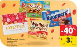 Carrefour Snoep Werther’s Original, Knoppers, To fee en Merci aanbieding