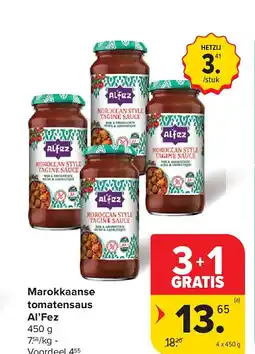 Carrefour Marokkaanse tomatensaus Al’Fez aanbieding