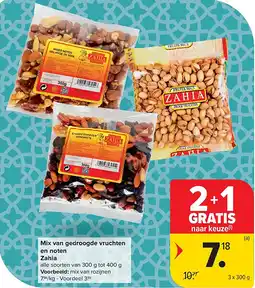 Carrefour Mix van gedroogde vruchten en noten Zahia aanbieding