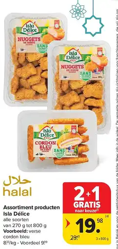 Carrefour Assortiment producten Isla Délice aanbieding