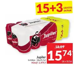 Intermarché Jupiler in blikje aanbieding