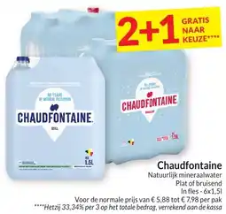 Intermarché Chaudfontaine Natuurlijk mineraalwater Plat of bruisend aanbieding