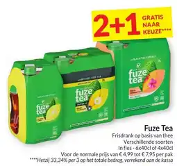 Intermarché Fuze Tea Frisdrank op basis van thee aanbieding