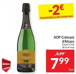 Intermarché AOP Crémant d'Alsace Expert Club Brut of rosé aanbieding