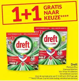 Intermarché Dreft Platinum Plus Vaatwastabletten aanbieding