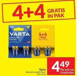 Intermarché Varta Batterijen Longlife Power AA of AAA aanbieding