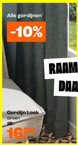 Kwantum Gordijn Loek Groen aanbieding