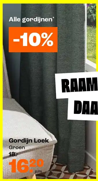 Gordijn Loek Groen