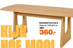 Kwantum Eettafel Ferrara Naturel aanbieding